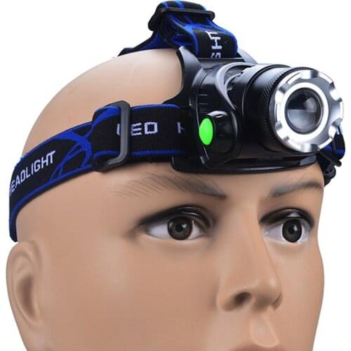Zoomable XML T6 LED Headlamp Headlight Flashlight Head Lamp Light +2* 18650 Battery +Car Charger +Wall Charger