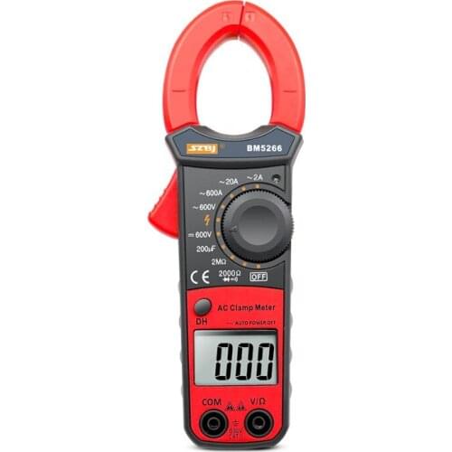 1999 Counts SZBJ BM5266 Handheld Clamp Meter Digital Multimeter AC/DC Volt Amp Ohm Capacitance Phase Diode Megger Ammeter Tester