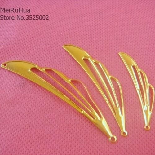 20 pieces / lot Metal wing Decoration box Filigree flower Slice Charms base Setting Jewelry DIY Components Findings07766