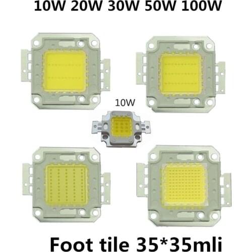 20pcs LED COB High Power 10W 20W 30W 50W 70W 100W 24*48MLI 30V Lamp Bead White/Warm White COLD Taiwan Huga Chip for Street lamp