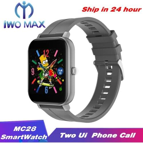 2020 MC28 Smart Watch Phone Call Waterproof Men Women Smartwatch Band Sport Fitness Bracelet Heart Rate Monitor For Android IOS