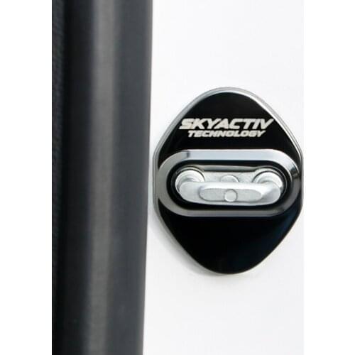 4PCS Car Door Lock Cover Protect Buckle Cover Latch Stop Anti Rust For Mazda 2 3 5 6 8 CX-3 CX5 CX-5 CX7 CX-7 CX-9 MX-5 Atenza