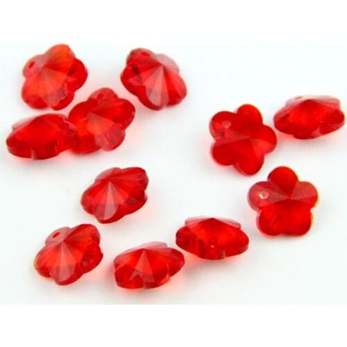 50PCS/Lot 14mm 1 Hole Crystal Loose Flower Beads For Diy Glarland Of Wedding Strands & Chandelier Bead Parts