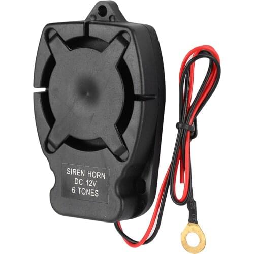 DC12V Car Vehicle Anti-Theft Alarm Speaker Horn 6 Sound 110db Security System Accessories