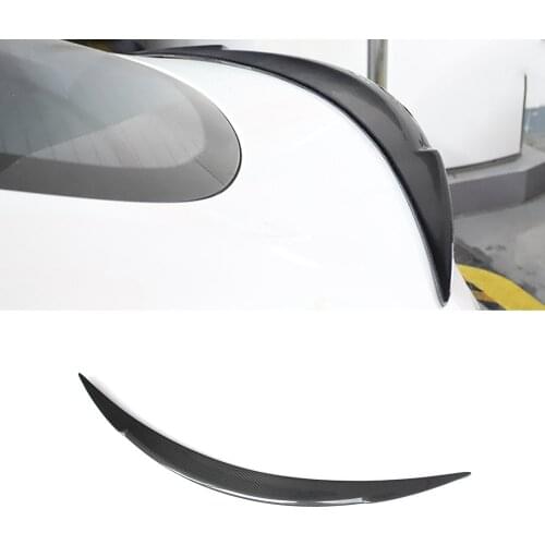 Car Accessories Carbon Fiber Rear Spoiler Tail Wing Trunk Trim Diffuser Cover Sticker Pad Decoration for Tesla Model S 2012-2020
