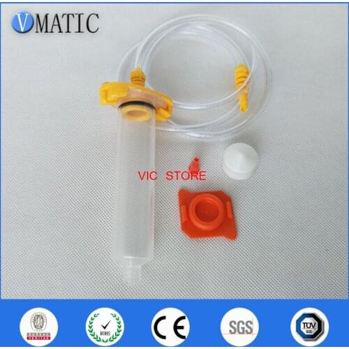 Free Shipping Plastic Dispenser Pneumatic 30cc/ml Syringe Barrel Adapter 10 Sets Glue Dispensing Syringe With Piston & Stopper