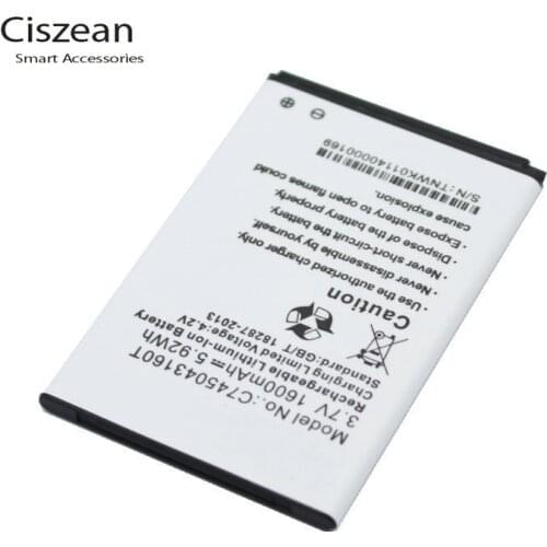 Ciszean 1x 3.7V 1600mAh Replacement C745043160T Battery For BLU Studio A270 A270A Advance 4.0 batteries