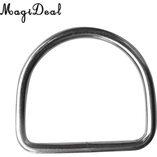 MagiDeal Scuba Dive 316 Stainless Steel D Ring for 5cm Weight Belt Webbing Accessories Buckle Hook Scuba Diving Surfing Climbing