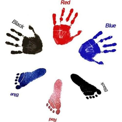 Baby Handprint and Footprint Ink Pads Paw Print Ink Inkless Wipe Maker Keepsake Newborn Baby Footprint Ink Pad