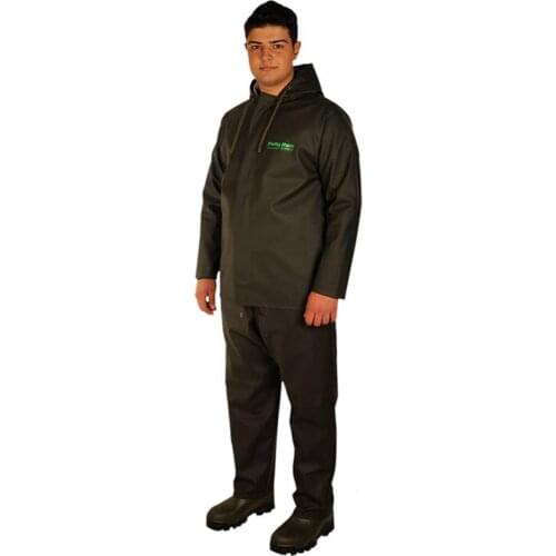 Pvc Suit Set Field Overalls Raincoat Overcoat Slicker Poncho Waterproof Field Heavy Duty Workwear Highly Durable