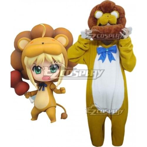 Saber Carnival Phantasm Artoria Pendragon Saber Lion Jumpsuit Adult Halloween Party Outfit Suit Cosplay Costume E001