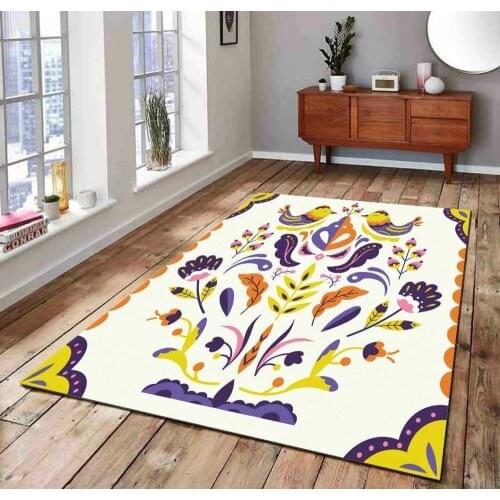 Scandinavian Figures 4 Patterned Carpet ,Non Slip Floor Carpet,Teens Carpet,Turkish Rug