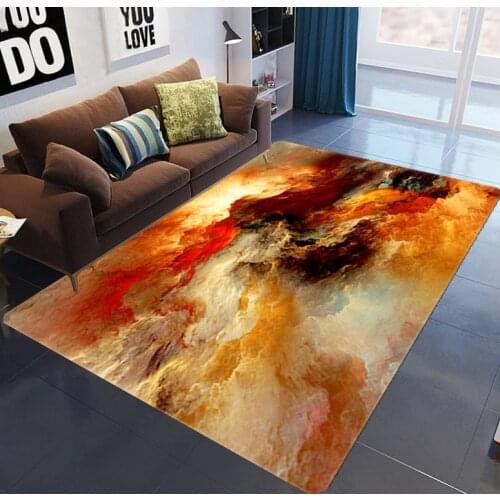 Galaxy pattern carpet Square Anti-Skid Area Floor Mat 3D Rug Non-slip Mat Dining Room Living Room Soft Bedroom Carpet style