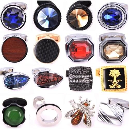 Mens Cufflinks new brand fashion crystal Cufflinks high quality mens shirt Cufflinks pin bee CRYSTAL JEWEL airplane Cufflinks