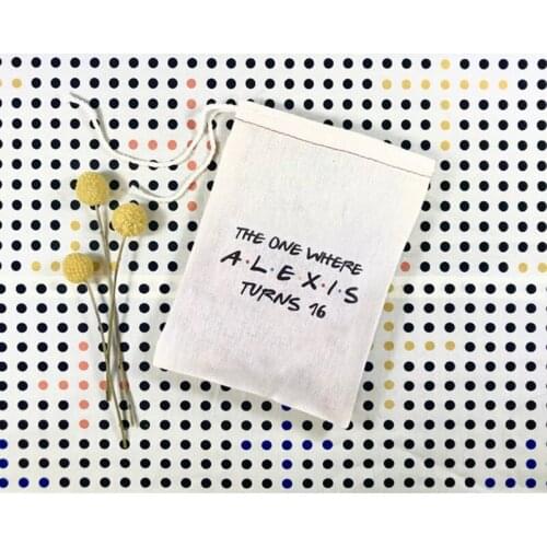 Birthday party Favor Bag personalized welcome bags customize the one where gift bag party canvas Drawstring bag Recovery Kit bag