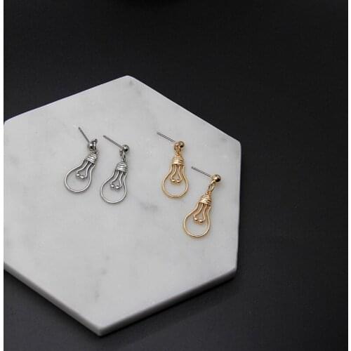 Commodity Design Earring Antique Simple Retro Thread Incandescent Bulb Charm Pendant Earrings 2 Size for Women Gfit