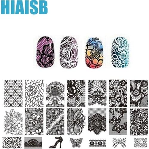 Nails Printing Template Colors UV Gel Art For Stamper Scrapers Lace Manicure Tools Drawing Design Easy Nail Accessories HIAISB