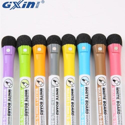 1 magnetic whiteboard pen erasable whiteboard mark magnetic eraser office supplies 8 colors available