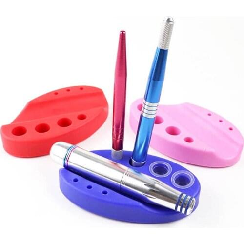 1PC Oval Silicone Cover Of Standing Rack Tattoo Ink Cup Pigment Cup Stand Holder For Tattoo Machine Permanent Makeup Accessories