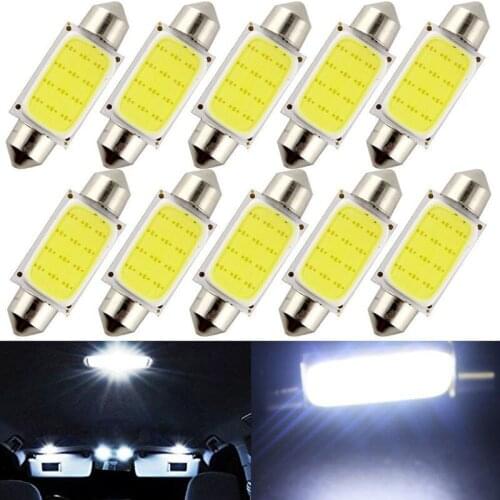 10pcs Led Car Lights Signal Lamps 39mm Canbus 1.5W 12V 3014 30SMD Ultra Bright Interior Lights White LED Reading Door Trunk Bulb