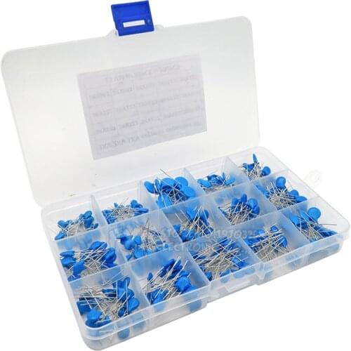 15Values*20PCS Capacitor Set High Voltage Ceramic Capacitors Assortment Assorted Kit Box 1nF 2.2nF 10nF 22nF 0.47nF 0.56nF-10nF
