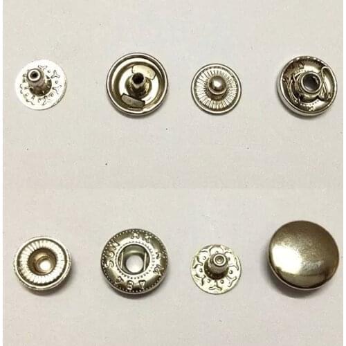 19/32 inch Nickel Snap Button Silver 15mm Diameter Bag Fastener 300sets/lot
