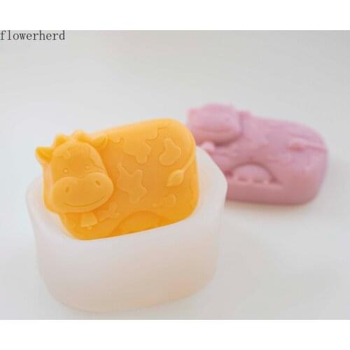 3d Cow Fondant Cake Silicone Mold DIY Soap Mold Soap Making Tools Resin Mold Baking Accessories Fondant Molds Chocolate Mold