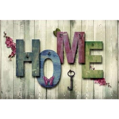 5D DIY Diamond Painting "HOME" Full Drill Square Diamond Embroidery Mosaic Art Pictures in the Doorway Room Decoration Gift