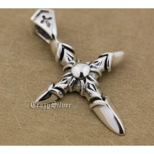 925 Sterling Silver Charm Cross Pendant 9S017