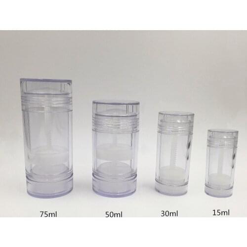 Free shipping 8pcs 15/30/50/75ml Lip Balm Tube 0.15oz Empty Round Deodorant Container Lotion Bar Twist Empty Lipstick lip balm