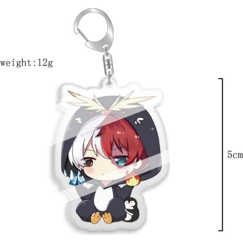 5-10pcs My Hero Academia Midoriya Izuku Todoroki Shoto Figure Key chain toys Acrylic KeyChain Pendant Key Ring Bag Charms gift