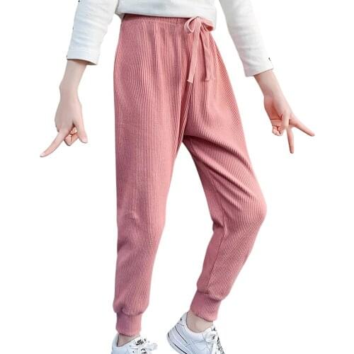 Girls Pants Striped Girls Trousers Spring Autumn Trousers For Children Casual Style Kids Clothing 6 8 10 12 14