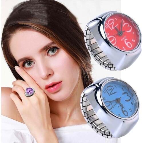 Fashion Creative Ring Watch Vintage Punk Elastic Quartz Watch Rings Ladies Fashion Gift Clock zegarek damski Relojes