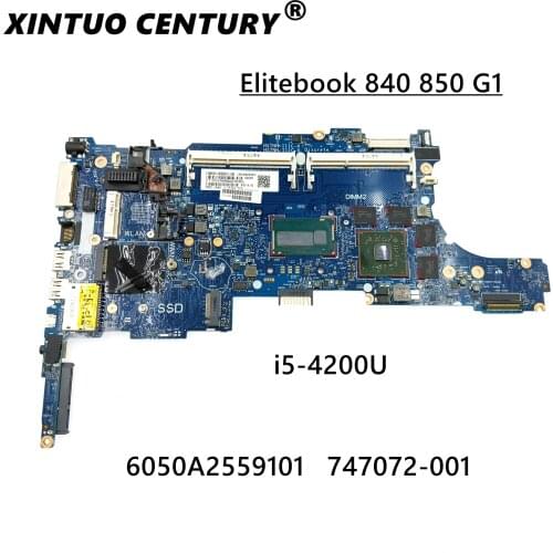 FOR HP 840 G1 Laptop motherboard 840 G1 motherboard 747072-001 CPU:i5-4200/4300 6050A2559101-MB-A03 730803-601 100% Tested