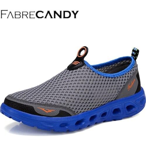 FABRECANDY Men Shoes 2017 Fashion Brand Mesh Shoes High Quality Breathable Slip on Summer Casual Shoes unisex plus size 35-45