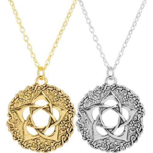 HANCHANG Flower of Life Necklace Yoga Indian Style Jewelry Choker Necklace for Women Accessories Pendants Necklaces collares