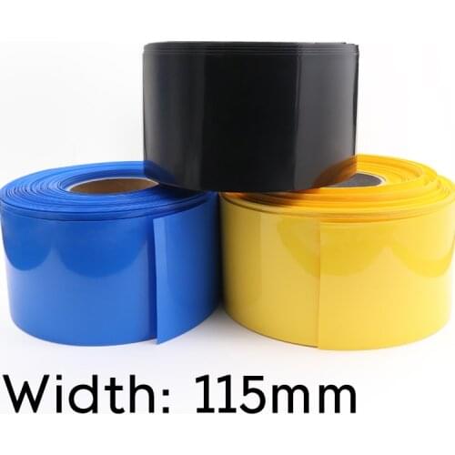 Width 115mm (Diameter 73mm) Lipo Battery Wrap PVC Heat Shrink Tubing Insulated Case Sleeve Protection Cover Flat Pack Colorful