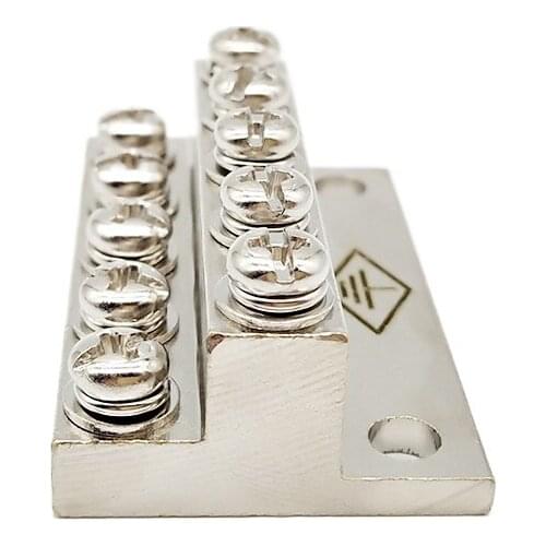 JDG 4P 8P 6P Positions Hole Dual Two A Barrier Rail Step Neutral Ground Wire Row Brass Connector Busbar Bar Terminal Block