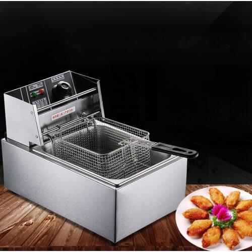 Commercial Electric Fryer Fried French Fries Machine Fried Chicken Burger Snack Fried Stainless Steel Restaurant Equipment