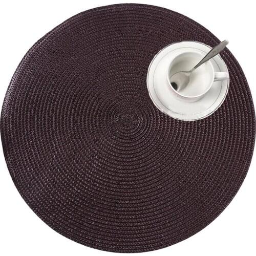 Mats Pads Cloth Pot Insulation Mat Pp Table Top Non-Slip Dish Anti-Hot Threaded Round Placemat Home Supplies Desktop Decoration