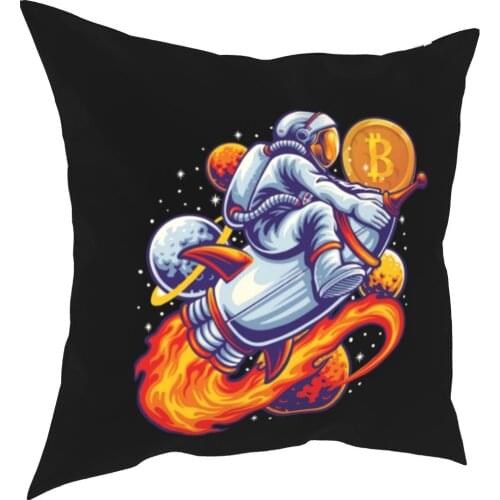 Cryptocurrency Crypto Bitcoin BTC Zum Mond Kissenbezug Kissen Abdeckung Decor Bitcoin Währung Kissen Fall Abdeckung Hause 18