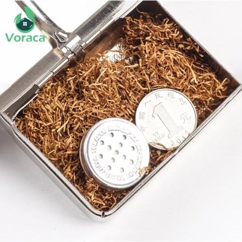 28mm Aluminum Alloy Mini Cigar Humidor Humidifier Round Tobacco Sponge Humidifying Box Cigar Smoking Moisturizing Accessories