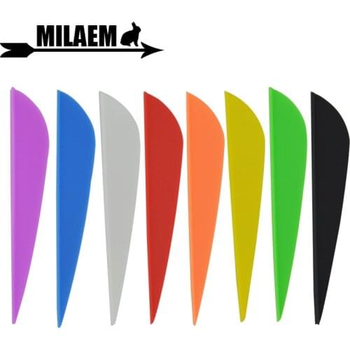 50pcs 3inch Archery Arrow Feather Drop Shape Rubber Feather Fletching Vanes Arrow Hunting Shooting Accessories