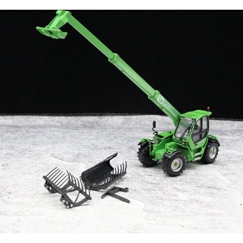 1:32 Scale Long Arm Telescopic Engineering Crane Forklift Alloy Simulation Car Model Collection Decoration Gifts Toys for Boys