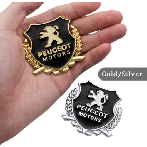 2Pcs Metal Car Body Stickers Decals Auto Decoration Accessories For Peugeot 207 307 407 308 607 508 3008 2008 Emblem Car Styling