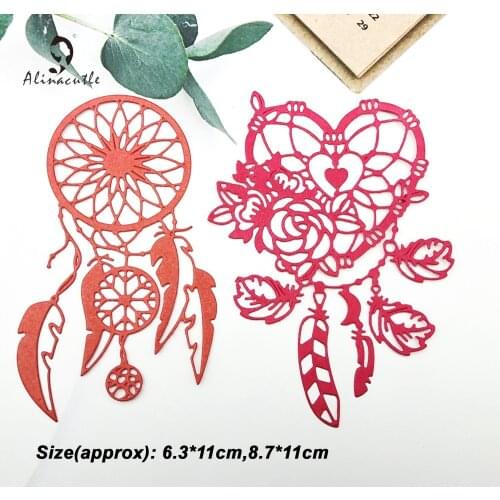 Metal Cut Dies 2pc Dreamcatcher DIY Scrapbooking Paper Craft Handmade Card Album Punch Art Cutter Aliancutle Cutting Dies