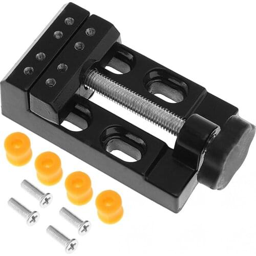 Mini Black Aluminum Alloy Jaw Bench Clamp Drill Press Vice Rectangle Micro Clip Power Tools for Clamping Table Water Pump