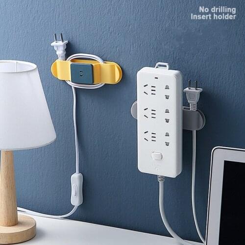 Multifunctional Wall-mounted Self-adhesive Hook USB Winder Management Clips Data Cable Storage Buckle Power Plug Socket Holder