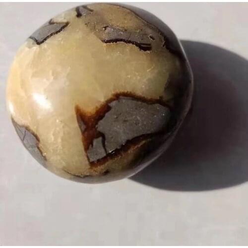 MOKAGY 110g-130g Natural Polished Septarium Palm Massage Stones for Sale 1pc