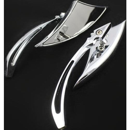 Motorcycle Black /Chrome 8mm 10mm Side Mirrors For Honda Shadow 1100 VTX Kawasaki Vulcan Suzuki GSXR Yamaha V Star 1100